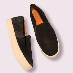 Vince black suede leather Slip On Sneakers size 9